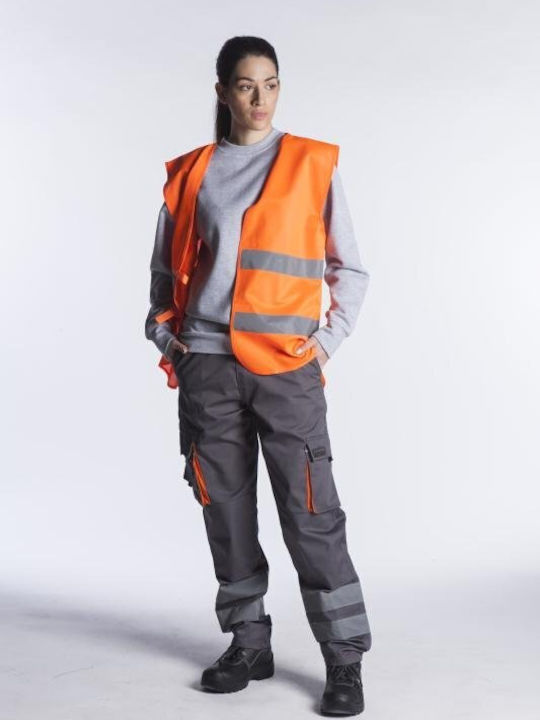 Fageo Men's Safety Vest with Reflective Film Orange