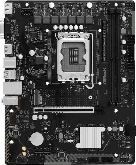 ASR H610M-HDV/M.2 D5 rev. 5.0 Motherboard Micro ATX με Intel 1700 Socket