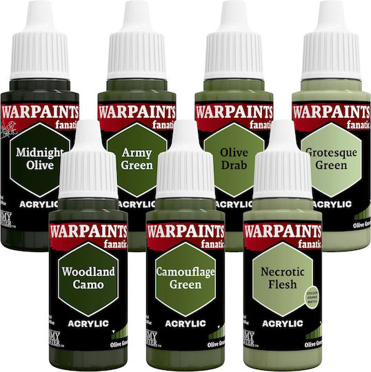Army Painter Warpaints Fanatic Flexible Triad Plus+ Olive Greens