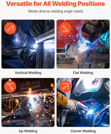 Mig Flux Core Welding Wire Vevor E71t-11 0.8mm 0.9kg Welding Wire For Mild Steel Gasless Low Spatter Arc Welding All Positions Self-Shielded Outdoor Use