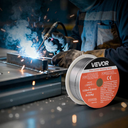 Σύρμα Συγκόλλησης Vevor Flux Core Mig E308lfc-o 0,8mm 0,9kg Ανοξείδωτο Ατσάλι Χωρίς Αέριο Χαμηλό Πιτσίλισμα Συγκόλληση Τόξου Όλες Τις Θέσεις Αυτοπροστατευόμενο Εξωτερική Χρήση
