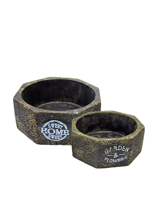 HOMie Ceramic Multicolour Plant Pot 16x6.5cm Set of 6