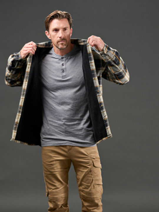 Portwest Ka313 Check Shirt Sherpa Lining Ka3 Brown