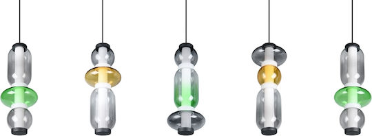 Trio Lighting Κρεμαστό Φωτιστικό Πολύχρωμο Ράγα 100x12x200εκ.