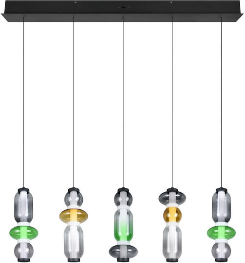 Trio Lighting Κρεμαστό Φωτιστικό Πολύχρωμο Ράγα 100x12x200εκ.