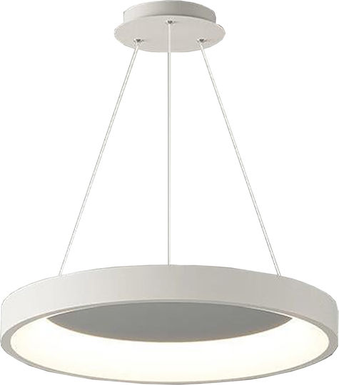ArkoLight LED Κρεμαστό Φωτιστικό Λευκό 50x50εκ.