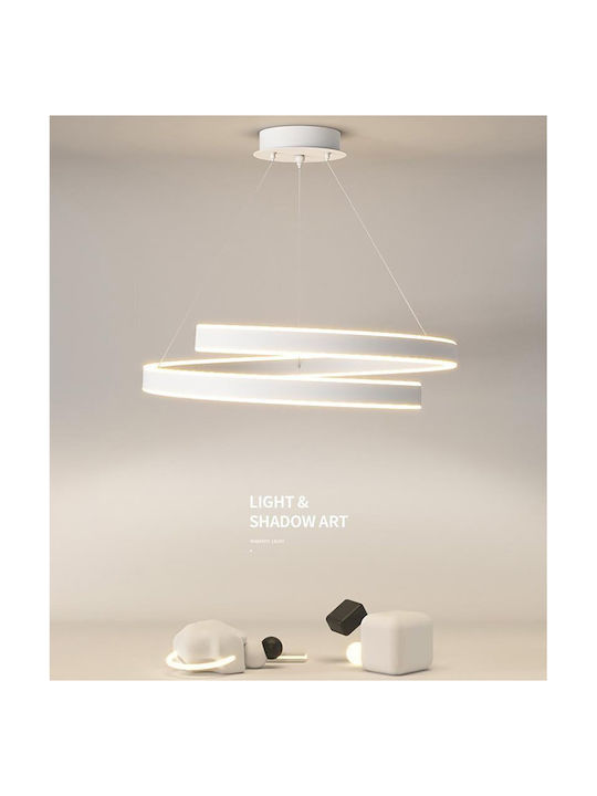 ArkoLight White LED Pendant Ceiling Light with Adjustable Warm to Cool White Light
