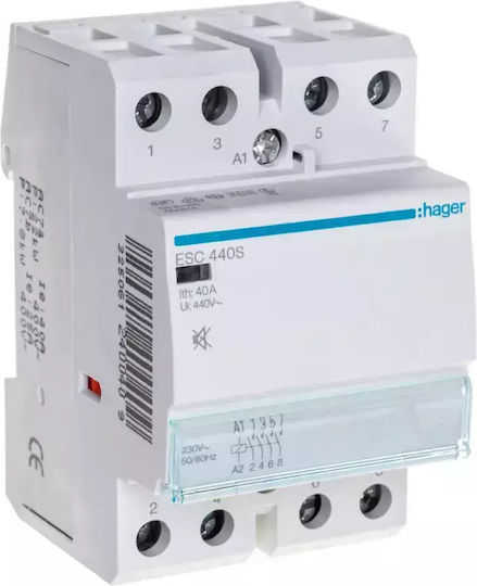 Hager Phase 4-Pole Power Relay 40A 230V