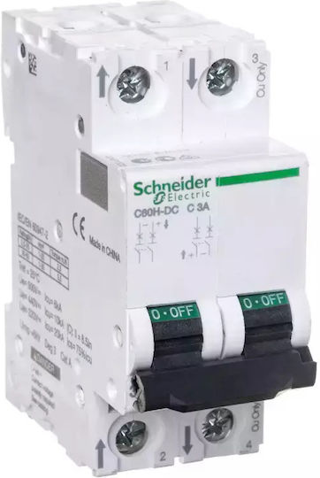Schneider Electric Automatischer Schutzschalter 3A Zweipolig AC/DC A9N61523