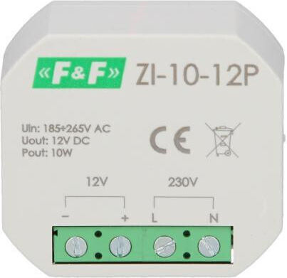 F&F Τροφοδοτικό LED IP20 Ισχύος 10W με Τάση Εξόδου 12V