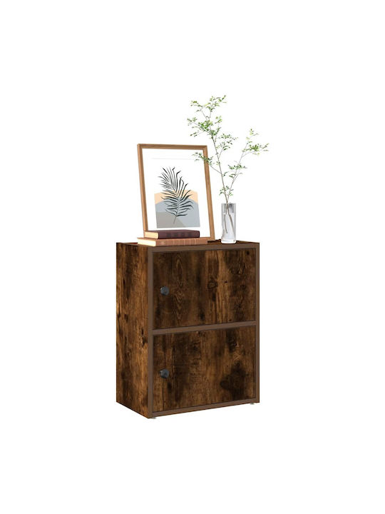 Living Room Display Cabinet Made of Particle Board Smoky Oak 40x24x52cm