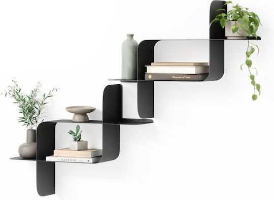 Wall Shelves Montage Set 2 Pieces 61x15x47cm