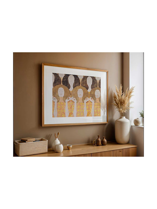 Poster Gustav Klimt Choir Angels Art149 50cm X 70cm Black Wooden Frame