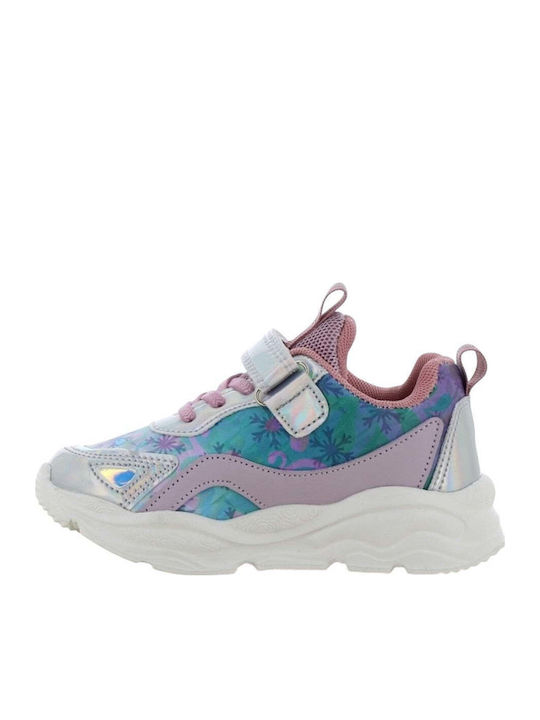 Frozen Kids Anatomic Sneakers with Hoop & Loop Closure and Lights Multicolour