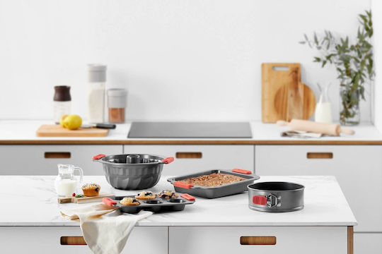 Lekue Bakeware Tin For Cake Round Ceramic With Removable Bottom 20x20cm