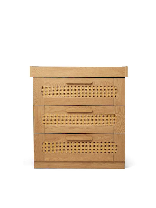 Baby Dresser with 3 Drawers Brown 85x55.5x86.8cm