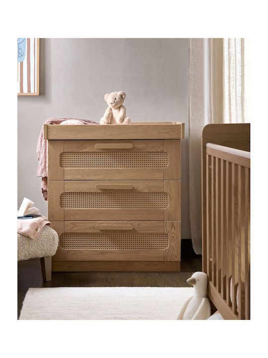 Baby Dresser with 3 Drawers Brown 85x55.5x86.8cm