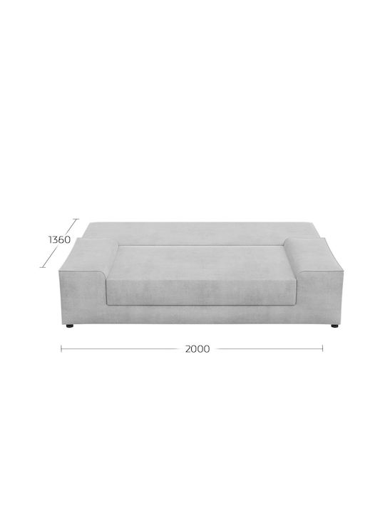Favorite Three-Seater Sofa Bed Gray 200x81x71cm