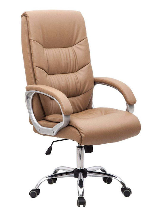 Executive Office Chair with Beige Recline