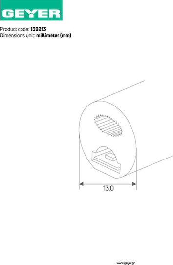 Geyer Αδιάβροχη Ταινία LED 24V Θερμό Λευκό Φως 5m Neon Flex
