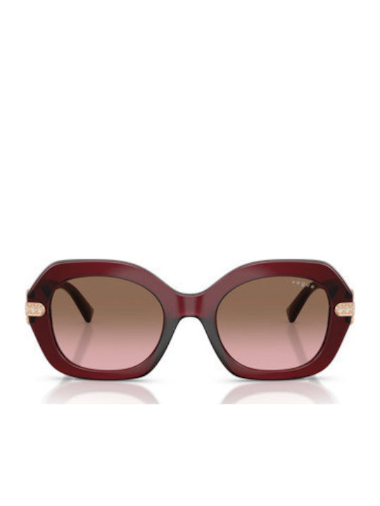 Vogue Unisex Sunglasses with Red Horn-Rimmed Frame and Red Lens VO5706SB 328614