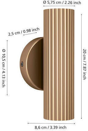 Eglo Portillo Double Ceiling & Wall Spot with GU10 Lamp Adapter in Bronze Colour