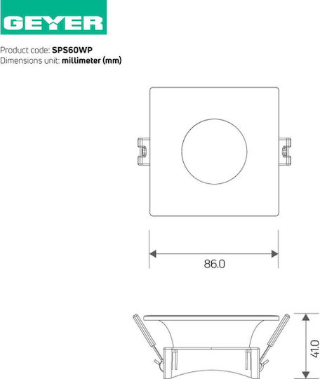 Geyer Spot With GU10 Socket in White Colour