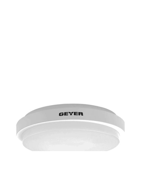 Geyer Wandmontierte Außen-Deckenleuchte LED IP40 12W mit Warmweiß Licht 22x5.05εκ.