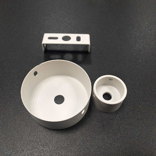Keiso White Flexible Round Tube Pendant Mount Base Led Vk Ø25mm Vk 24 2835w Cp W 78001-701115