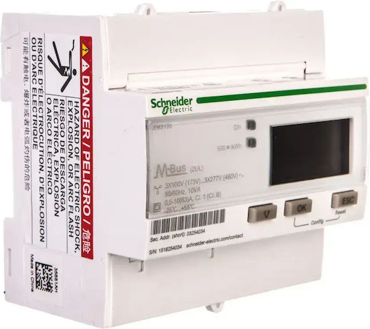 Schneider Electric Digital Pulse Counter for Electrical Panel Three-phase A9MEM3135