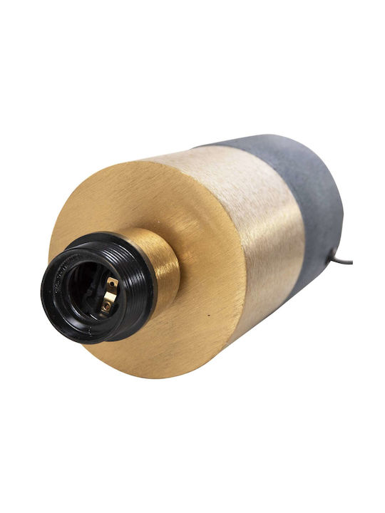 Freebox Metal Table Lamp for Socket E27 with Blue Shade and Gold Base