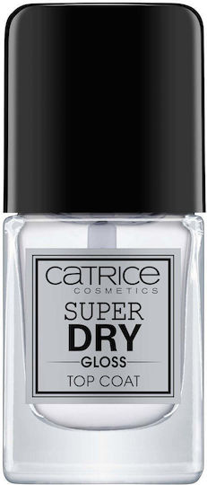 Catrice Cosmetics Super Gloss Top Coat για Απλά Βερνίκια Quick Dry 10.5ml