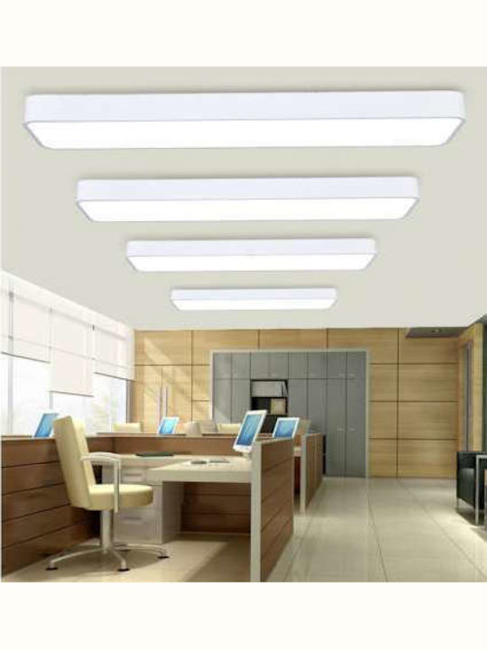 Atman Παραλληλόγραμμο Κρεμαστό LED Panel 60W με Φυσικό Λευκό Φως 4000K 120x30εκ.