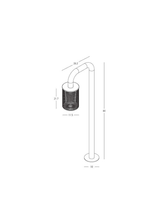 Φωτιστικό Δαπέδου E523 11,5x26,2x80cm Led 360lm 6w 3000k Coffee