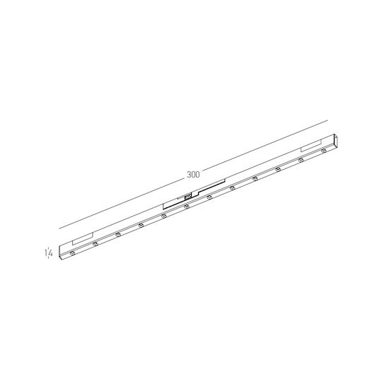Zambelis Lights LED Lumina liniară Lumină Plafon 7W Alb cald L30xL1.4cm