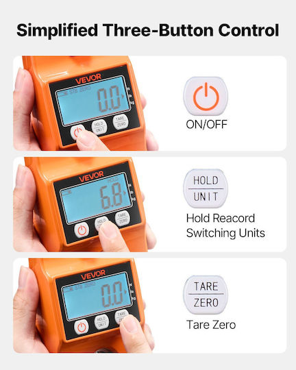 Vevor Professional Crane Scale with Weighing Capacity 399.16kg and Accuracy 100g
