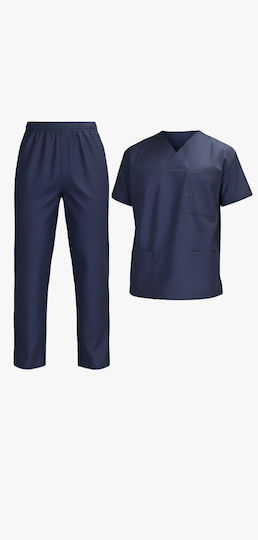 ForShoes Unisex Blue Pants & Blouse Set