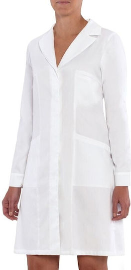 Giblor's Marzia Women's White Medical Dressing Gown Cotton and Polyester