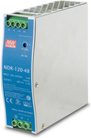 Planet Τροφοδοτικό Ράγας με Έξοδο 48V και Ισχύ 120W