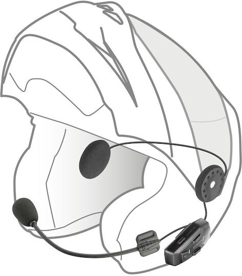 Interphone U-COM 7R Einzelne Gegensprechanlage für Helm Motorrad mit Bluetooth