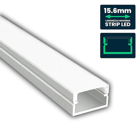 Профил Алуминий Led Тениски Опал Капак 2m 17x10mm V-tac – 24107