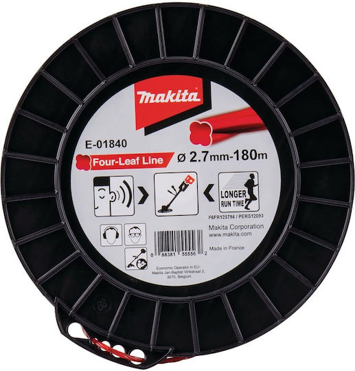 Makita E-01840 Μεσινέζα Στρογγυλή Μήκους 180m και Πάχους 2.7mm
