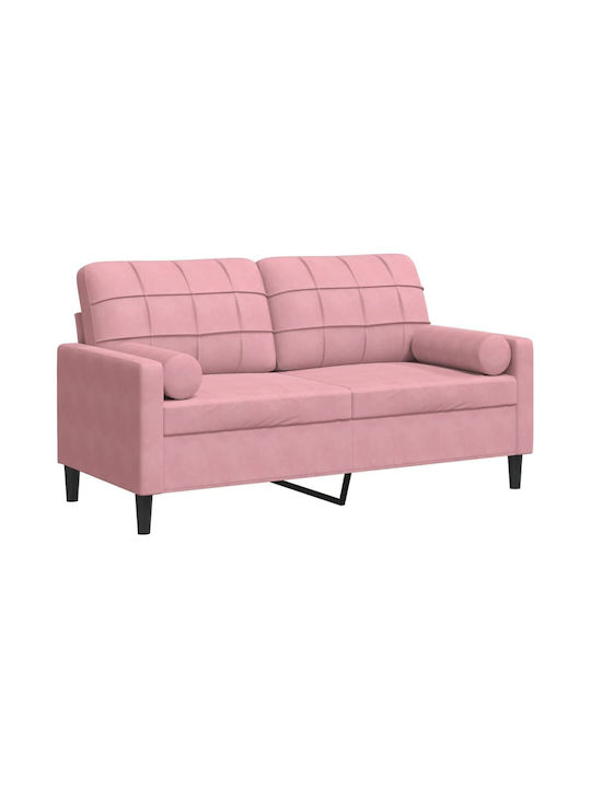 Cu două locuri Canapea Catifea Roz 157x77x80cm.