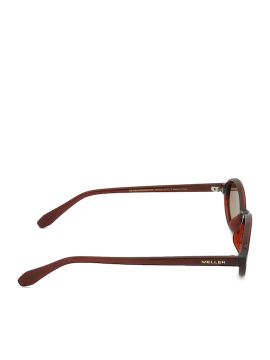 Meller Oba Unisex Sunglasses with Brown Horn-Rimmed Frame and Brown Polarized Lenses