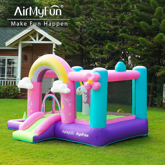 Fun Baby Inflatable Bouncer with Trampoline and Slide for 4-6 Years