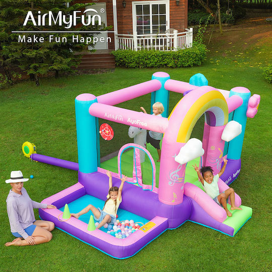 Fun Baby Inflatable Bouncer with Trampoline and Slide for 4-6 Years