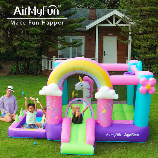 Fun Baby Inflatable Bouncer with Trampoline and Slide for 4-6 Years