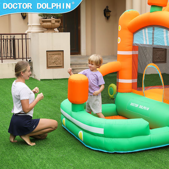 Fun Baby Inflatable Bouncer with Trampoline and Slide for 4-6 Years