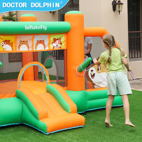 Fun Baby Inflatable Bouncer with Trampoline and Slide for 4-6 Years