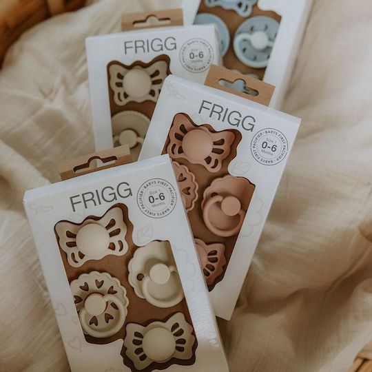 Frigg Залъгалки Силикон Нощна Розови за 0-6 Месеца 4 Броя